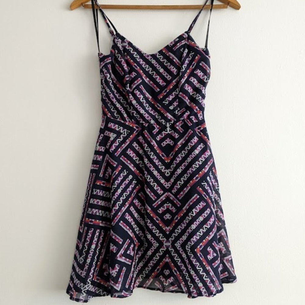 Fire Los Angeles Geometric Caged Back Dress Sz XS